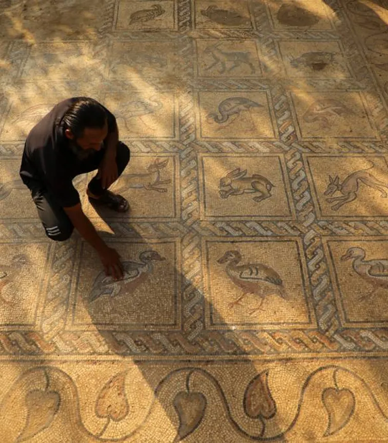 Фермер из Палестины обнаружил византийскую мозаику на своём участке